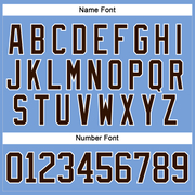 Custom Light Blue Brown-White Hockey Lace Neck Jersey