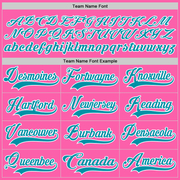 Custom Pink Teal-White Hockey Jersey