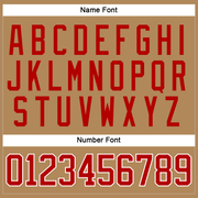 Custom Old Gold Red-White Hockey Jersey