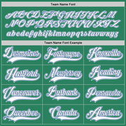 Custom Kelly Green White-Royal Hockey Jersey