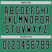 Custom Kelly Green Black-White Hockey Jersey