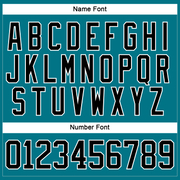 Custom Teal Black-White Hockey Jersey