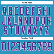 Custom Panther Blue Purple-White Hockey Lace Neck Jersey