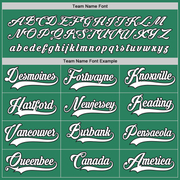 Custom Kelly Green White-Black Hockey Jersey