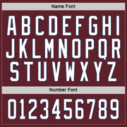 Custom Burgundy White-Navy Hockey Jersey