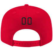 Custom Red Black-White Stitched Adjustable Snapback Hat