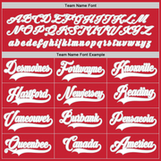 Custom Red White-Gray Hockey Jersey