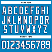 Custom Blue White-Navy Hockey Lace Neck Jersey