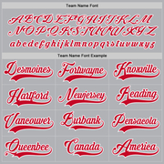 Custom Gray Red-White Hockey Jersey