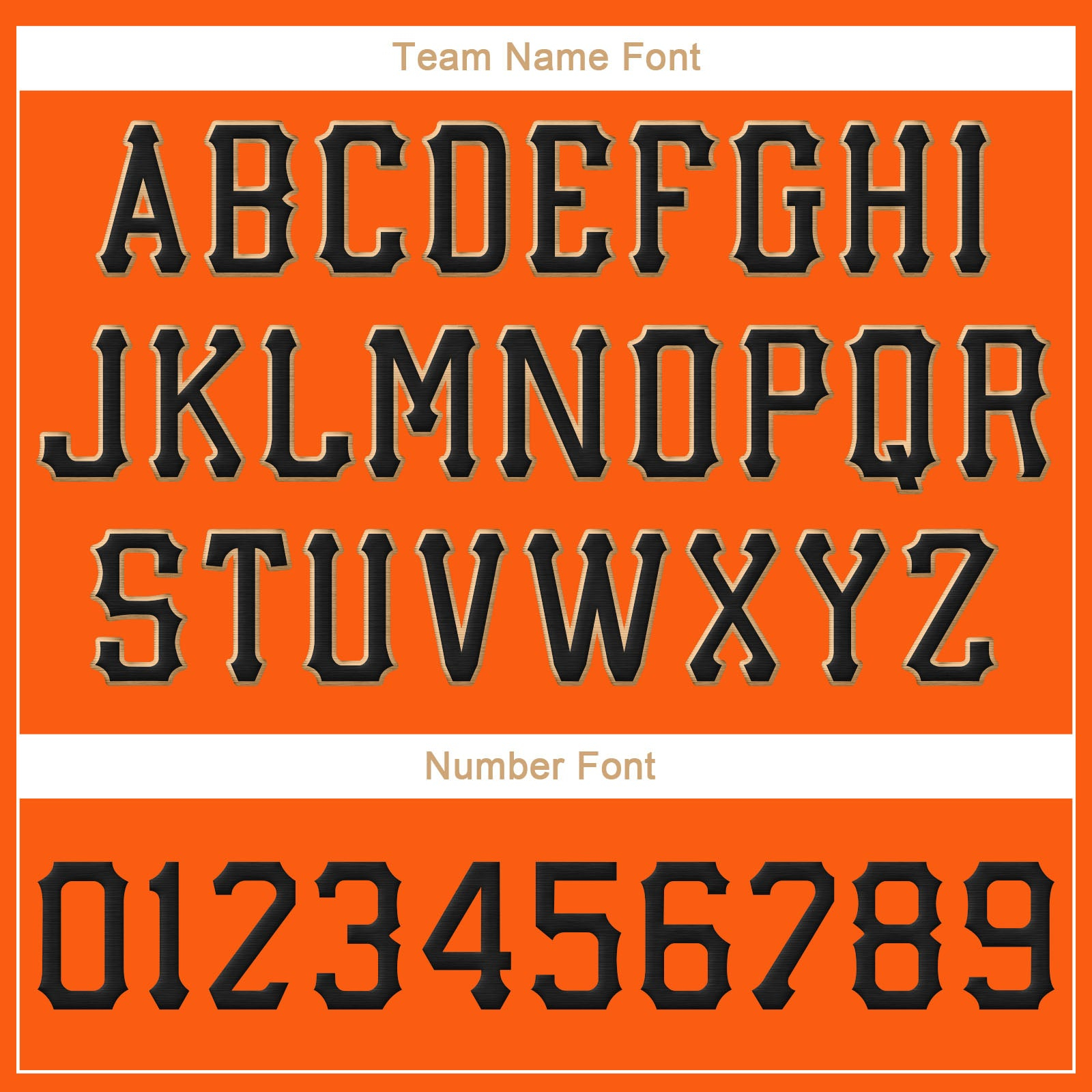 Custom Orange Black-Old Gold Stitched Adjustable Snapback Hat