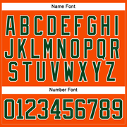 Custom Orange Green-White Hockey Lace Neck Jersey