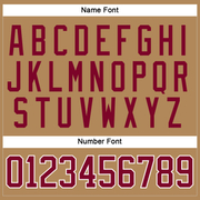 Custom Old Gold Maroon-White Hockey Jersey