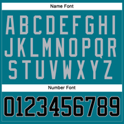 Custom Teal Black-Gray Hockey Jersey