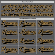 Custom Steel Gray Black-Old Gold Hockey Lace Neck Jersey