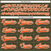 Custom Olive Orange-White Salute To Service Hockey Lace Neck Jersey