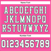 Custom Pink White-Kelly Green Mesh Authentic Football Jersey