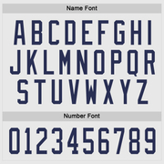 Custom White Navy Hockey Jersey