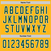 Custom Gold Green-White Hockey Jersey
