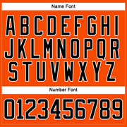 Custom Orange Black-White Hockey Lace Neck Jersey