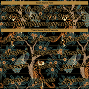 Custom Stitched Black Black-Old Gold 3D Pattern Design Tiger And Peacock Sports Pullover Sweatshirt Hoodie