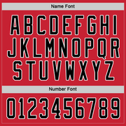 Custom Red Black-White Hockey Jersey