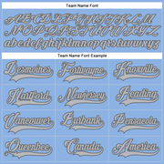 Custom Light Blue Gray-Steel Gray Hockey Lace Neck Jersey