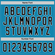 Custom Panther Blue Black-White Hockey Jersey