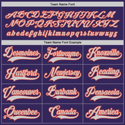 Custom Purple Orange-White Hockey Jersey