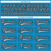 Custom Panther Blue Gray-Black Hockey Lace Neck Jersey