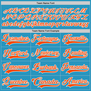 Custom Panther Blue Orange-White Hockey Lace Neck Jersey