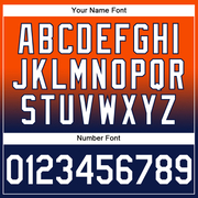 Custom Stitched Orange White-Navy Fade Fashion Sports Pullover Sweatshirt Hoodie