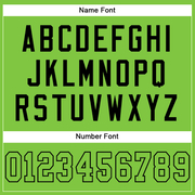 Custom Neon Green Neon Green-Black Mesh Authentic Football Jersey