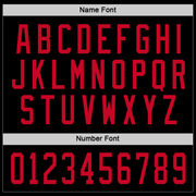 Custom Black Red Hockey Jersey