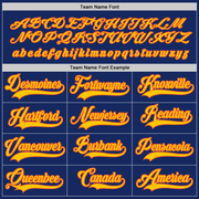 Custom Royal Gold-Orange Hockey Jersey