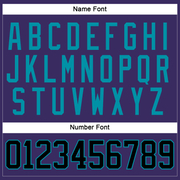 Custom Purple Black-Teal Hockey Jersey
