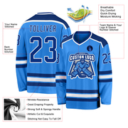 Custom Powder Blue Royal-White Hockey Jersey