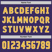 Custom Purple Gold-White Hockey Jersey