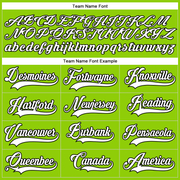 Custom Neon Green White-Black Hockey Lace Neck Jersey