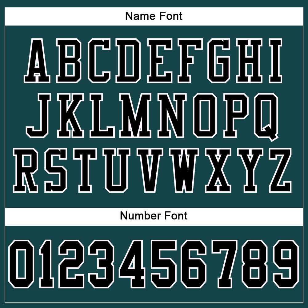 Custom Midnight Green Black-White Mesh Authentic Football Jersey