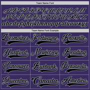 Custom Purple Black-Gray Hockey Jersey