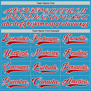 Custom Panther Blue Red-White Hockey Lace Neck Jersey