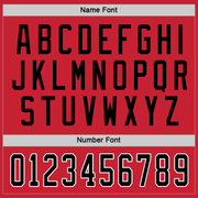 Custom Red Black-White Hockey Jersey