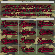 Custom Camo Maroon-Black Salute To Service Hockey Jersey