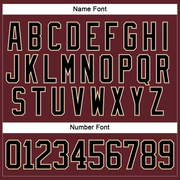 Custom Burgundy Black-Cream Hockey Jersey