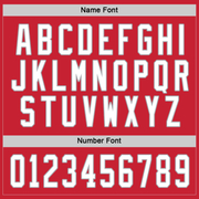 Custom Red White-Gray Hockey Jersey