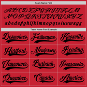 Custom Red Black Hockey Jersey