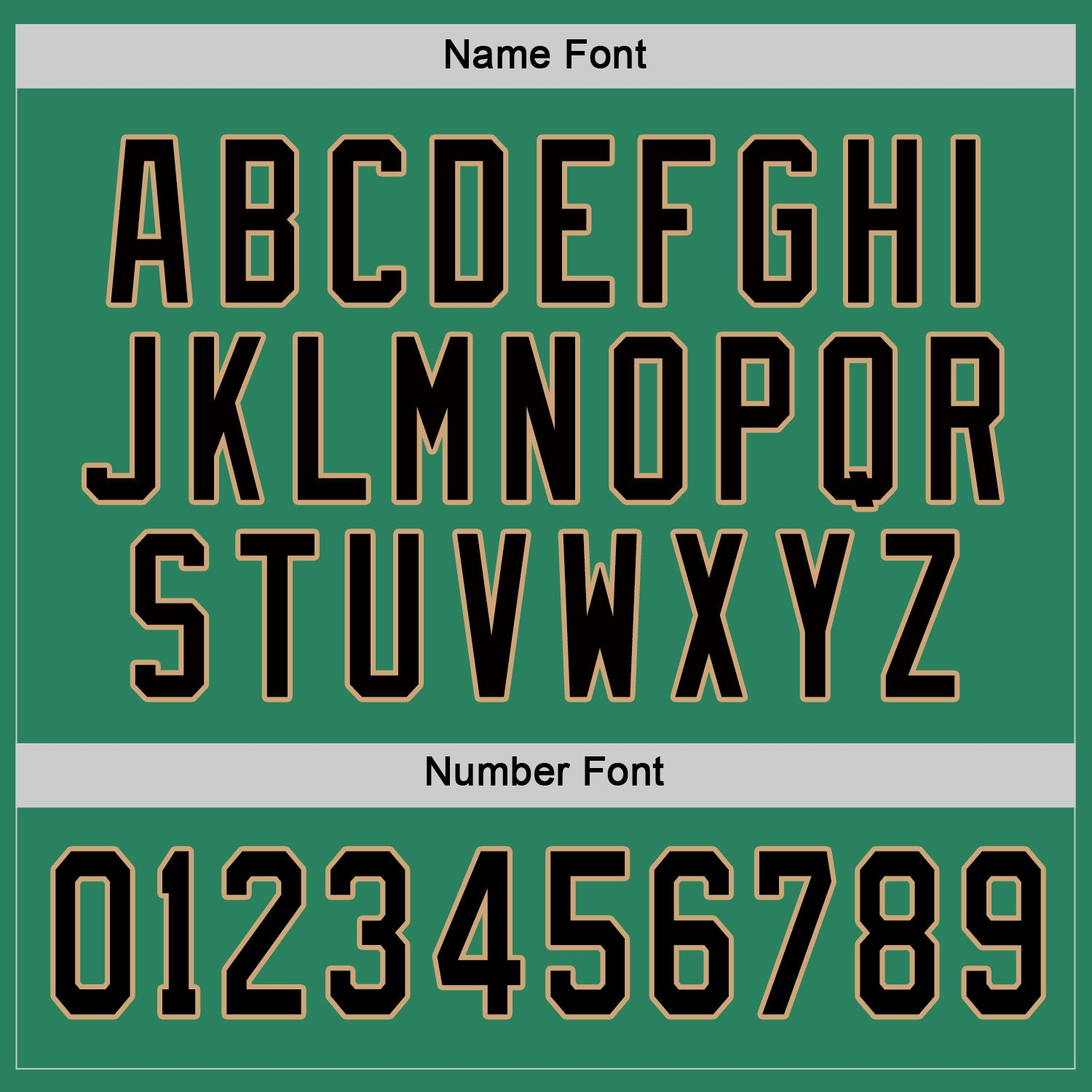 Custom Kelly Green Black-Old Gold Hockey Jersey