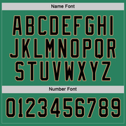Custom Kelly Green Black-Old Gold Hockey Jersey