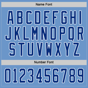 Custom Light Blue Royal-White Hockey Jersey