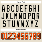 Custom Cream Orange-Black Hockey Lace Neck Jersey